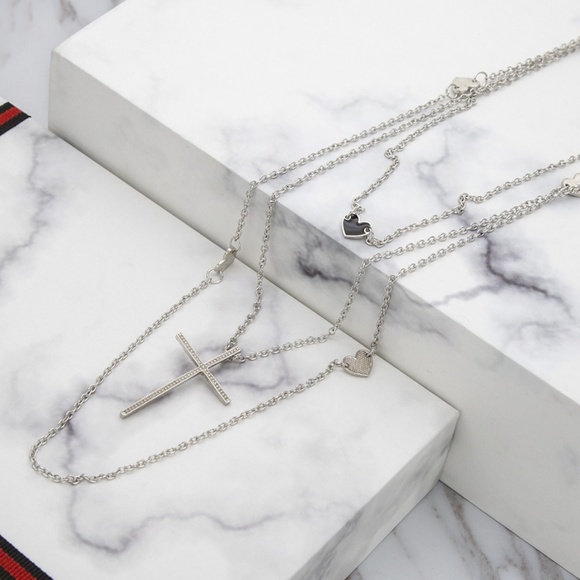 Jewelry - Statement Bobo Necklace with Cross